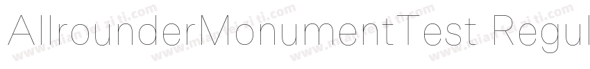 AllrounderMonumentTest Regular字体转换